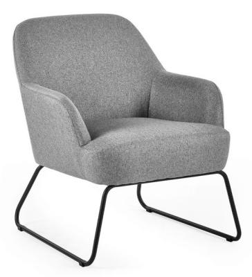 Davos Grey Fabric Accent Living Room Chair