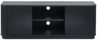 Product photograph of Louis Black Fluted Base 140cm Tv Unit from Choice Furniture Superstore