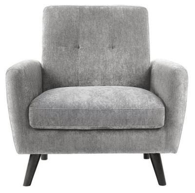 Monza Grey Mobus Fabric Armchair