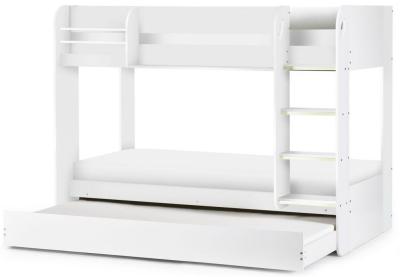 Mars White Fabric Bunk Bed