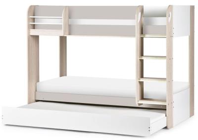 Product photograph of Mars Taupe With White Fabric Bunk Bed from Choice Furniture Superstore