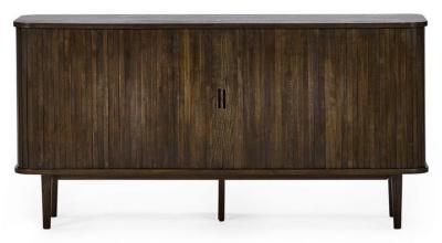 Arya Dark Oak Slatted 2 Door Large Sideboard 160cm