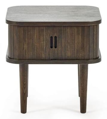 Arya Dark Oak Slatted Side Table