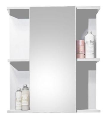 Product photograph of Mandy White Gloss 1 Door Mirrored Cabinet from Choice Furniture Superstore