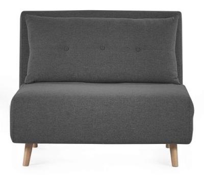 Product photograph of Rowan Mid Grey Fabric Click Clack Chair Bed from Choice Furniture Superstore