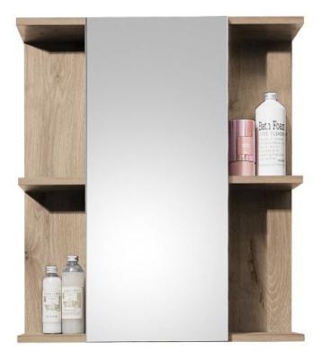 Product photograph of Vista Oak 1 Door Mirror Cabinet from Choice Furniture Superstore