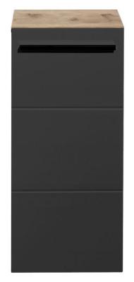 Product photograph of Vista Oak And Black 1 Door Storage Cabinet from Choice Furniture Superstore