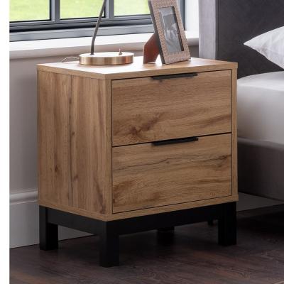 Bali Oak Bedside Cabinet - 2 Drawer