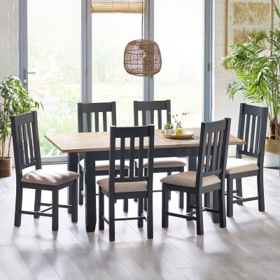 Bordeaux Grey 6 8 Seater Butterfly Extending Dining Table 180cm 220cm