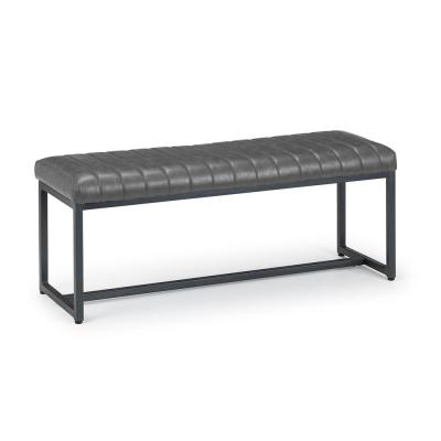 Brooklyn Charcoal Faux Leather Dining Bench