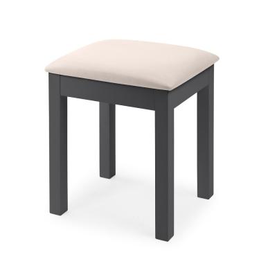 Maine Black Padded Dressing Stool