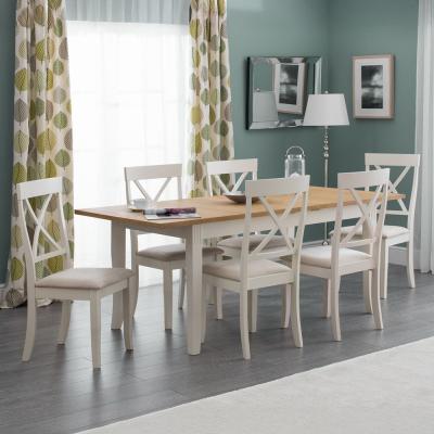 Davenport Ivory 4 6 Seater Extending Dining Set 4 6 Chairs Option Available