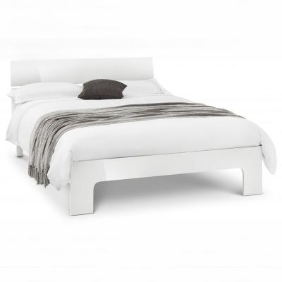 Manhattan White Gloss Bed - Sizes Available