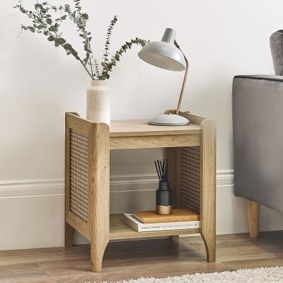 Sydney Faux Rattan Lamp Table