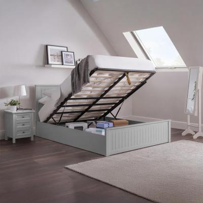 Maine Grey Ottoman Storage Bed - Sizes Available