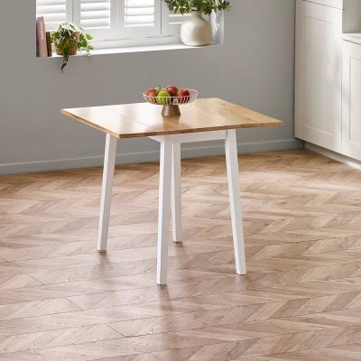 Linwood White 2 Seater Drop Leaf Square Dining Table