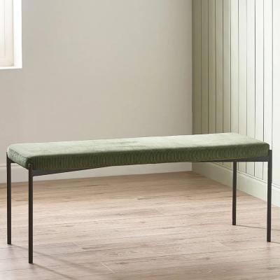 Leonie Green Fabric Dining Bench