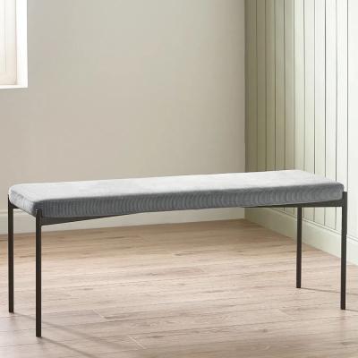 Leonie Grey Fabric Dining Bench