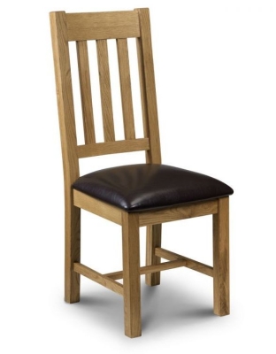 Astoria Waxed Oak Dining Chair (Sold in Pairs)