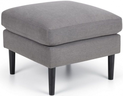 Product photograph of Monza Grey Linen Fabric Ottoman Footstool from Choice Furniture Superstore