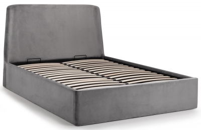 Product photograph of Frida Grey Fabric Storage Ottoman Bed - Sizes Available from Choice Furniture Superstore