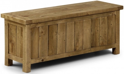 Product photograph of Aspen Rough Sawn Pine Storage Bench from Choice Furniture Superstore