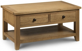 Product photograph of Astoria Oak 2 Drawer Coffee Table from Choice Furniture Superstore