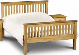 Product photograph of Barcelona Pine Bed High Foot End - Comes In Double Size from Choice Furniture Superstore