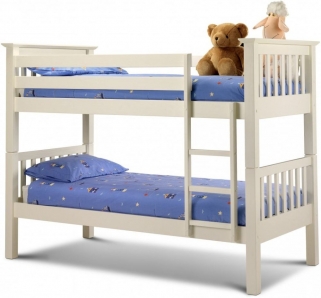 Barcelona Stone White Pine Bunk Bed - Comes in Stone White and Pine Options