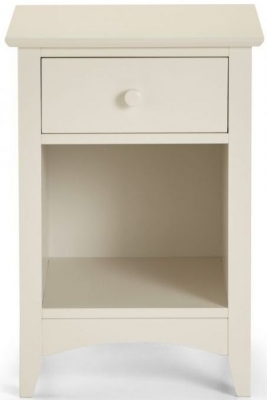Product photograph of Cameo White Pine 1 Drawer Bedside Cabinet from Choice Furniture Superstore