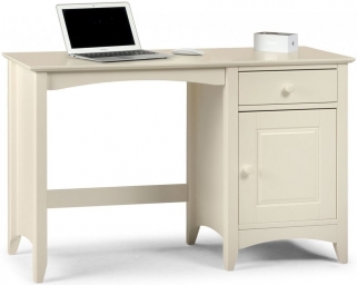 Product photograph of Cameo Stone White Pine 1 Door 1 Drawer Writing Desk from Choice Furniture Superstore