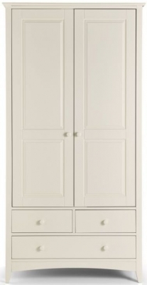 Product photograph of Cameo White Pine 2 Door 3 Drawer Wardrobe from Choice Furniture Superstore