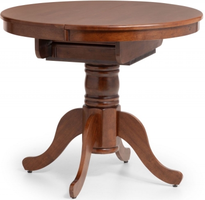 Product photograph of Canterbury Mahogany Round 2 Seater Extending Dining Table from Choice Furniture Superstore