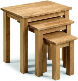 Product photograph of Coxmoor Oak Nest Of 3 Tables from Choice Furniture Superstore