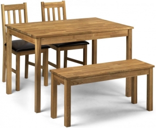 Coxmoor Oak 4 Seater Dining Set with 2 Chairs and Bench