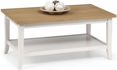 Product photograph of Davenport Ivory Lacquered Coffee Table from Choice Furniture Superstore