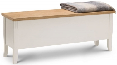 Davenport Ivory Lacquered Storage Bench