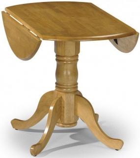Product photograph of Dundee Honey Pine Round 2 Seater Drop Leaf Extending Dining Table from Choice Furniture Superstore