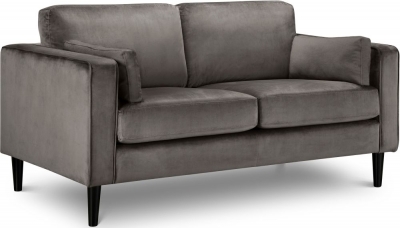 Hayward Grey Velvet Fabric 2 Seater Sofa