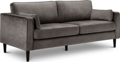 Product photograph of Hayward Grey Velvet 3 Seater Fabric Sofa from Choice Furniture Superstore