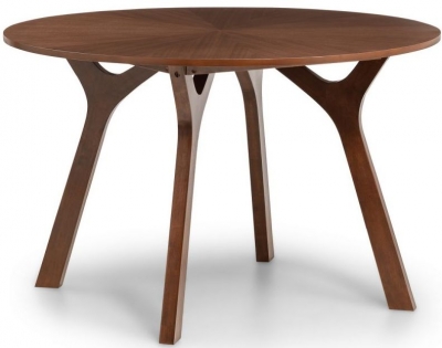 Huxley Walnut Round Dining Table - 4 Seater