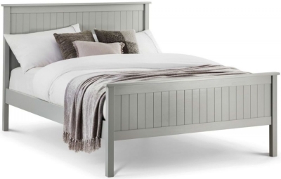 Maine Dove Grey Lacquered Pine Bed - Comes in Single, Double and King Size Options