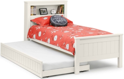 Maine Surf White Lacquer Pine Bookcase Bed