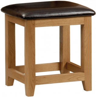 Product photograph of Marlborough Oak Dressing Stool from Choice Furniture Superstore