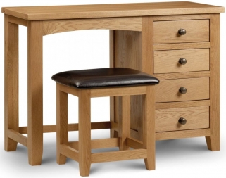Product photograph of Marlborough Waxed Oak 4 Drawer Dressing Table from Choice Furniture Superstore
