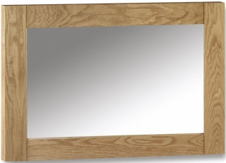 Product photograph of Marlborough Oak Rectangular Wall Mirror - 100cm X 70cm from Choice Furniture Superstore