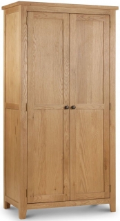 Product photograph of Marlborough Waxed Oak 2 Door Wardrobe from Choice Furniture Superstore