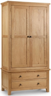 Product photograph of Marlborough Oak 2 Door 2 Drawer Double Wardrobe from Choice Furniture Superstore