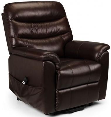 Product photograph of Pullman Brown Faux Leather Recliner Armchair from Choice Furniture Superstore