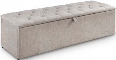 Product photograph of Ravello Mink Chenille Fabric Blanket Box from Choice Furniture Superstore